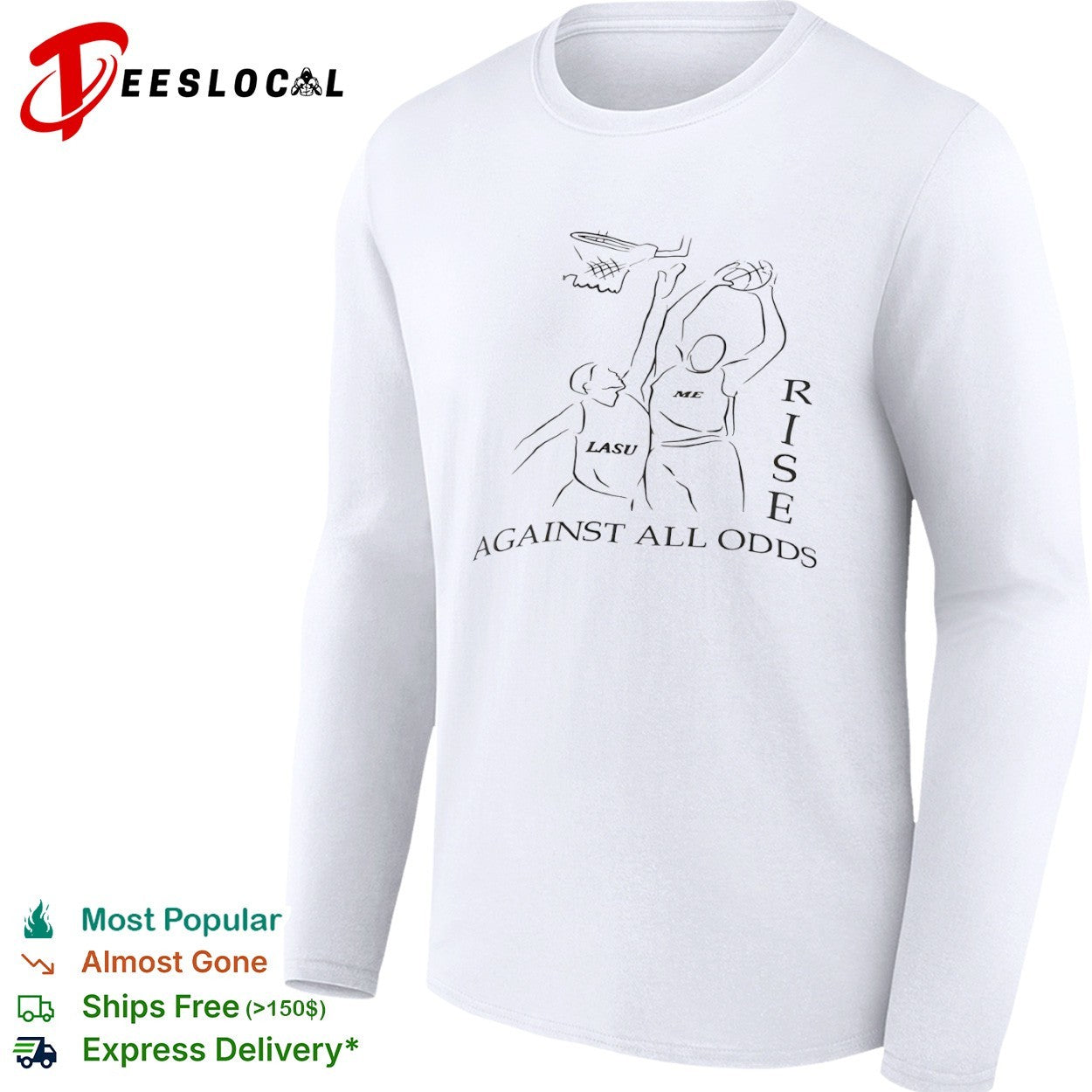 Lasu and Me Rise against all odds basketball shirt
