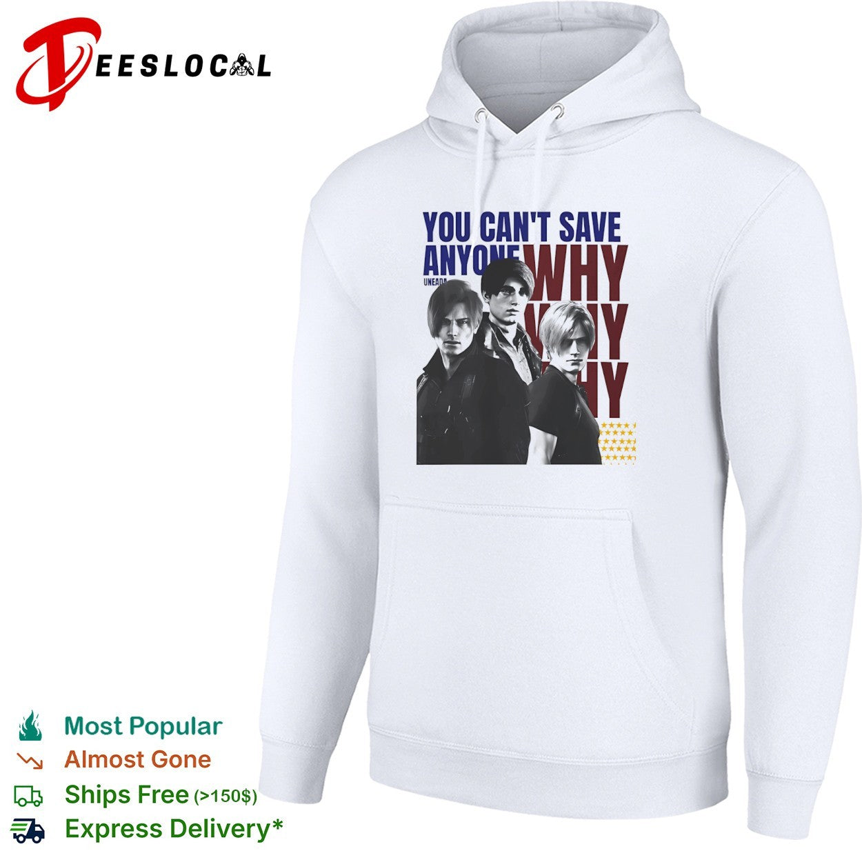 Leon S Kennedy Resident Evil you cant save anyone why three faces shirt