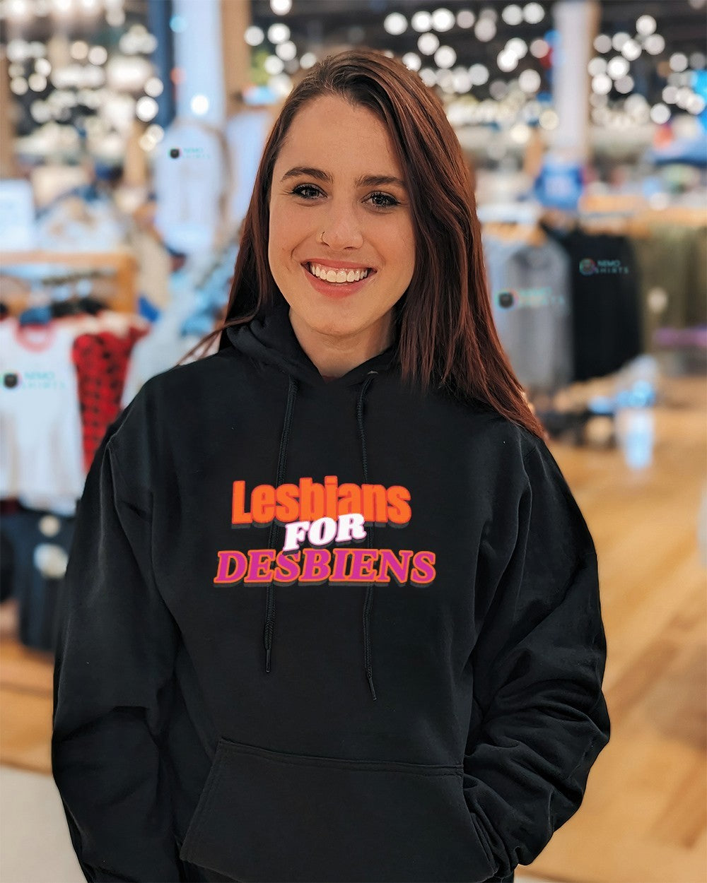 Lesbians for Desbiens Double Hockey Stix shirt