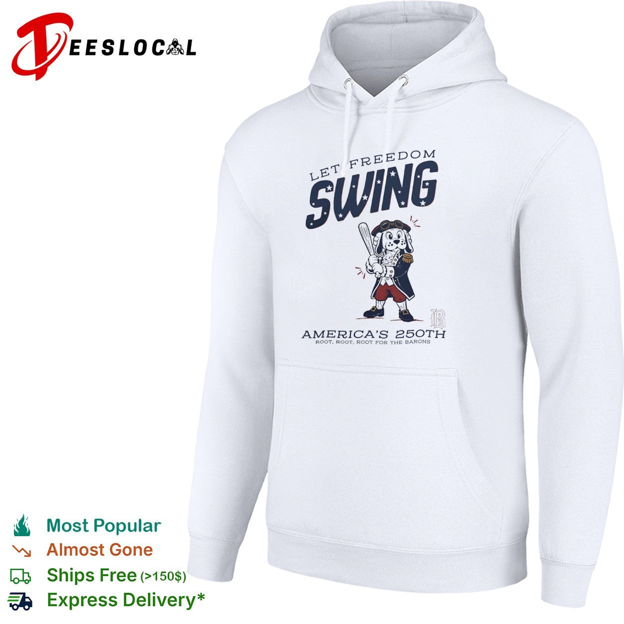 Let Freedom Swing America 250th Root Root Root for the Barons Baseball shirt