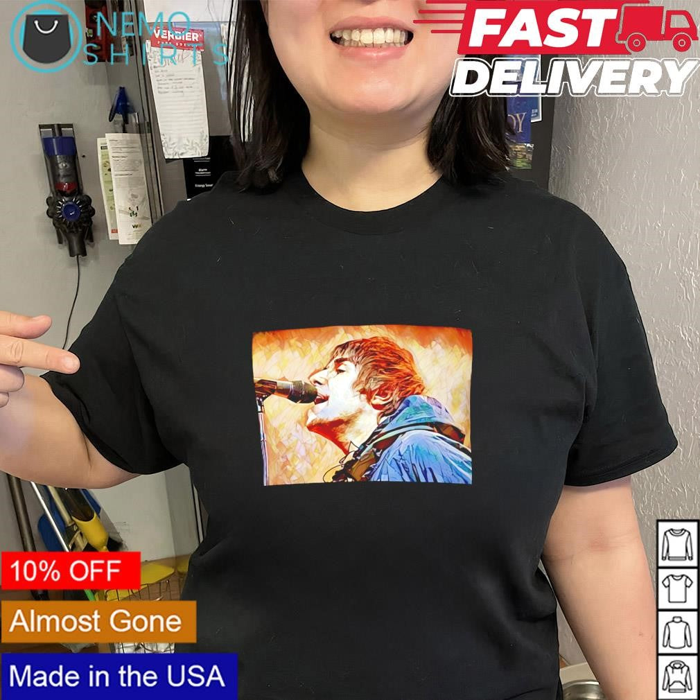Liam Gallagher singer Oasis portrait shirt