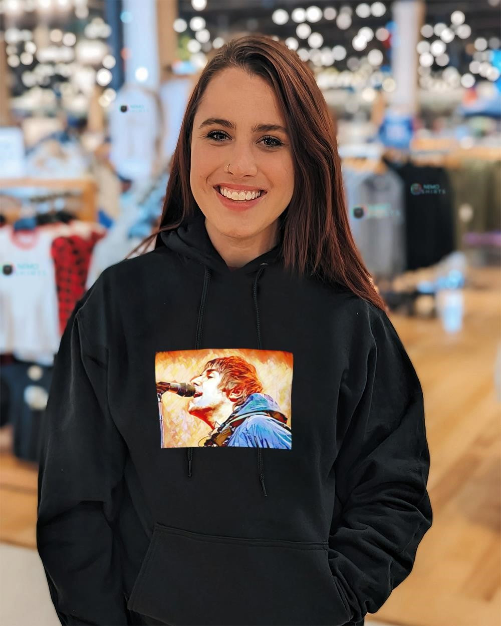 Liam Gallagher singer Oasis portrait shirt