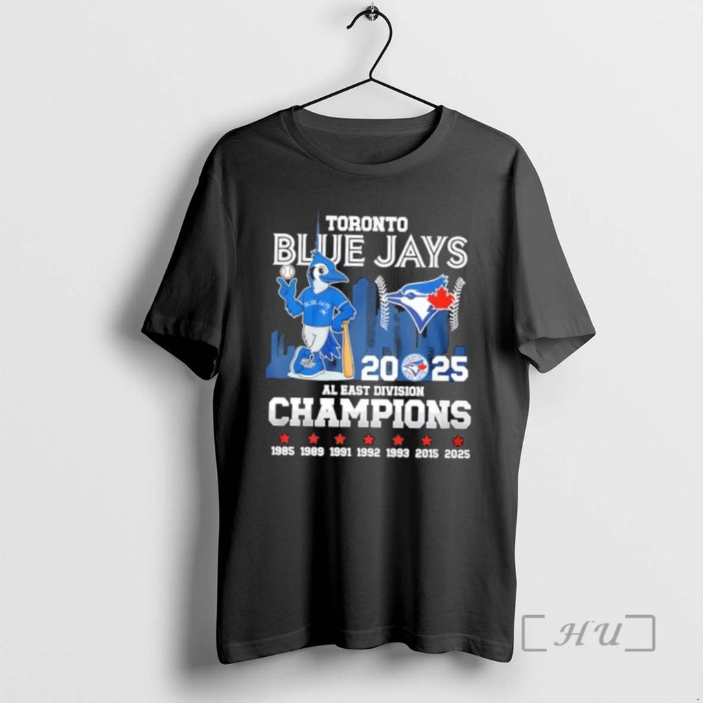 Limited Edition 2025 Toronto Blue Jays Al East Division Champions 7x Times Skyline T Shirts