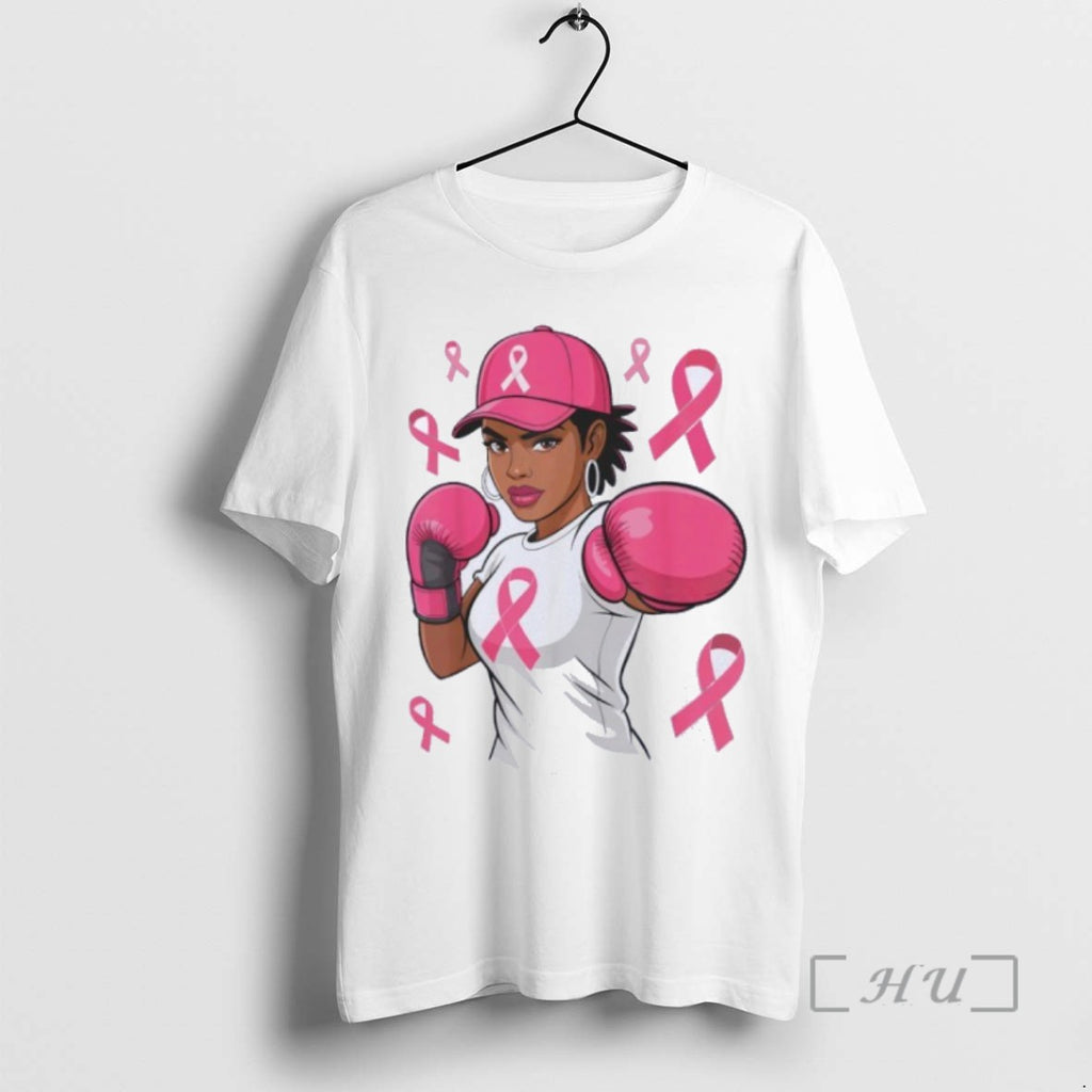 Limited Edition American Women Black African Fight Breast Cancer Pink Ribbon