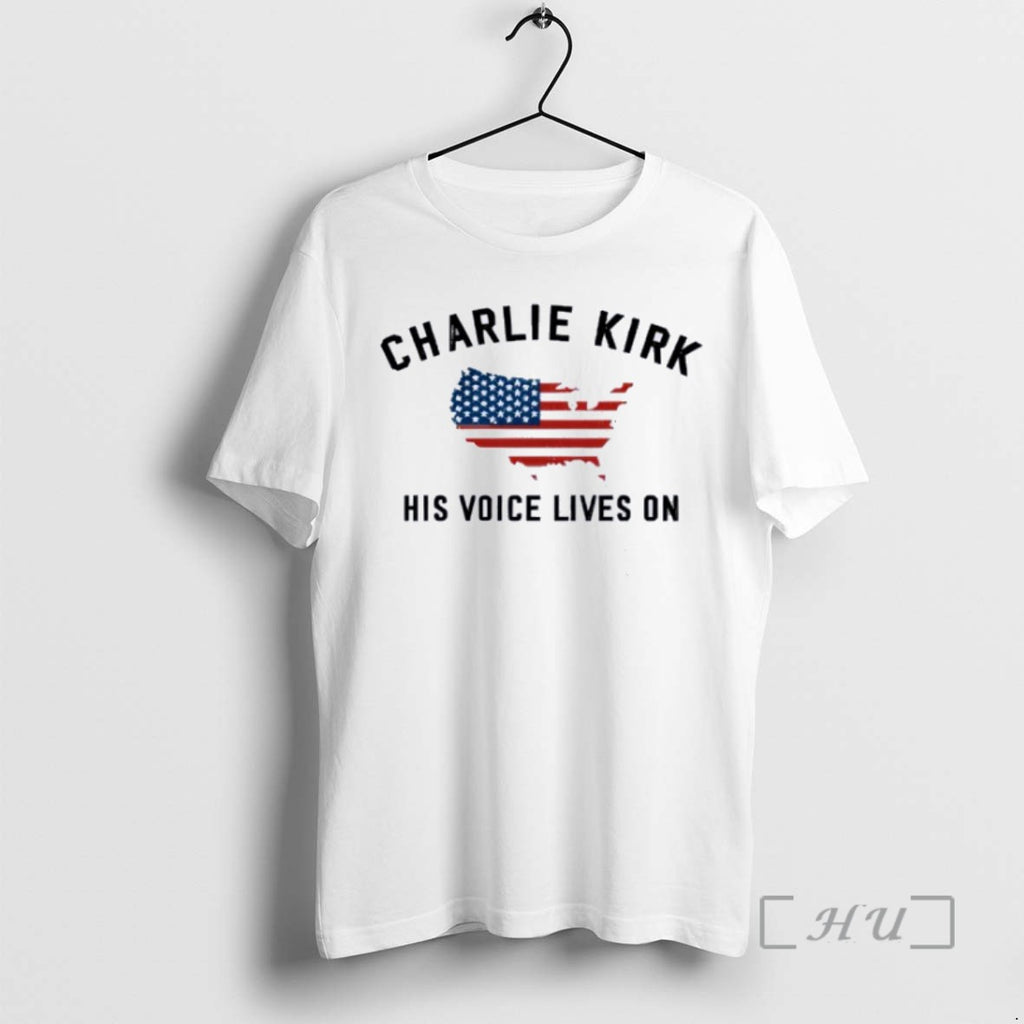 Limited Edition Charlie Kirk His Voice Lives On Printed Casual