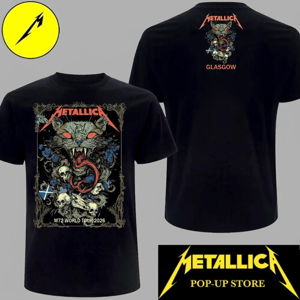 Limited Edition Metallica M72 Glasgow 2026 Graphic Unisex T-Shirt