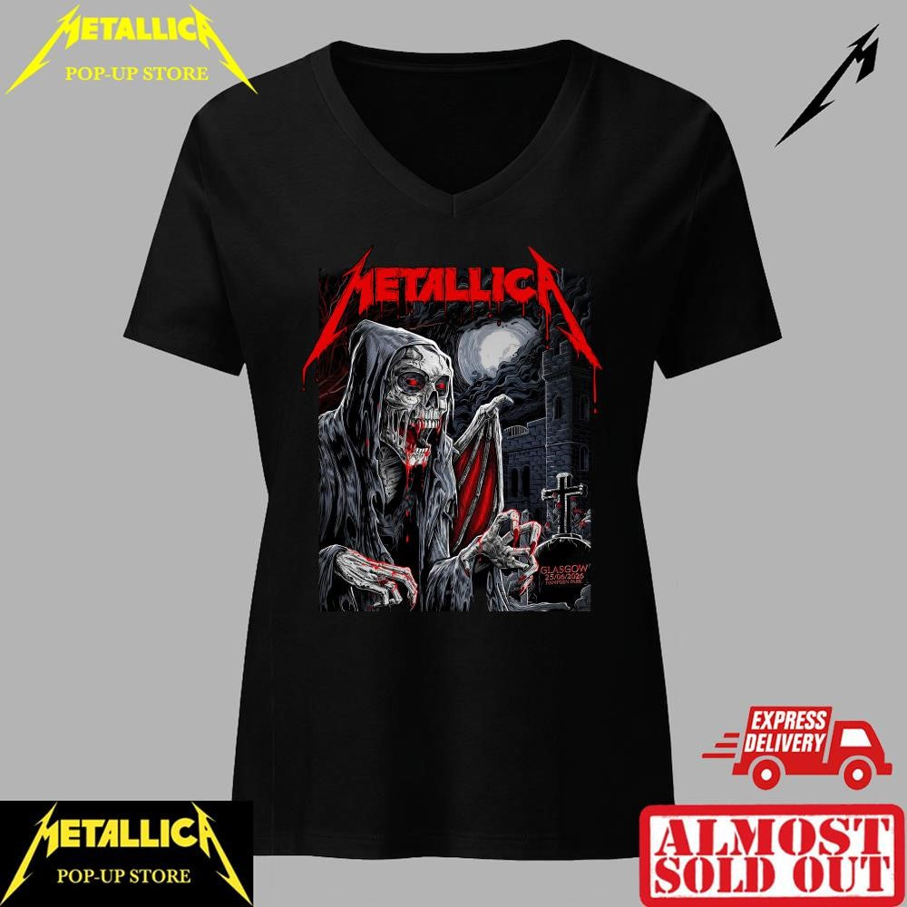 Limited Edition Metallica M72 Tour Tee – Glasgow Scotland Official Merch