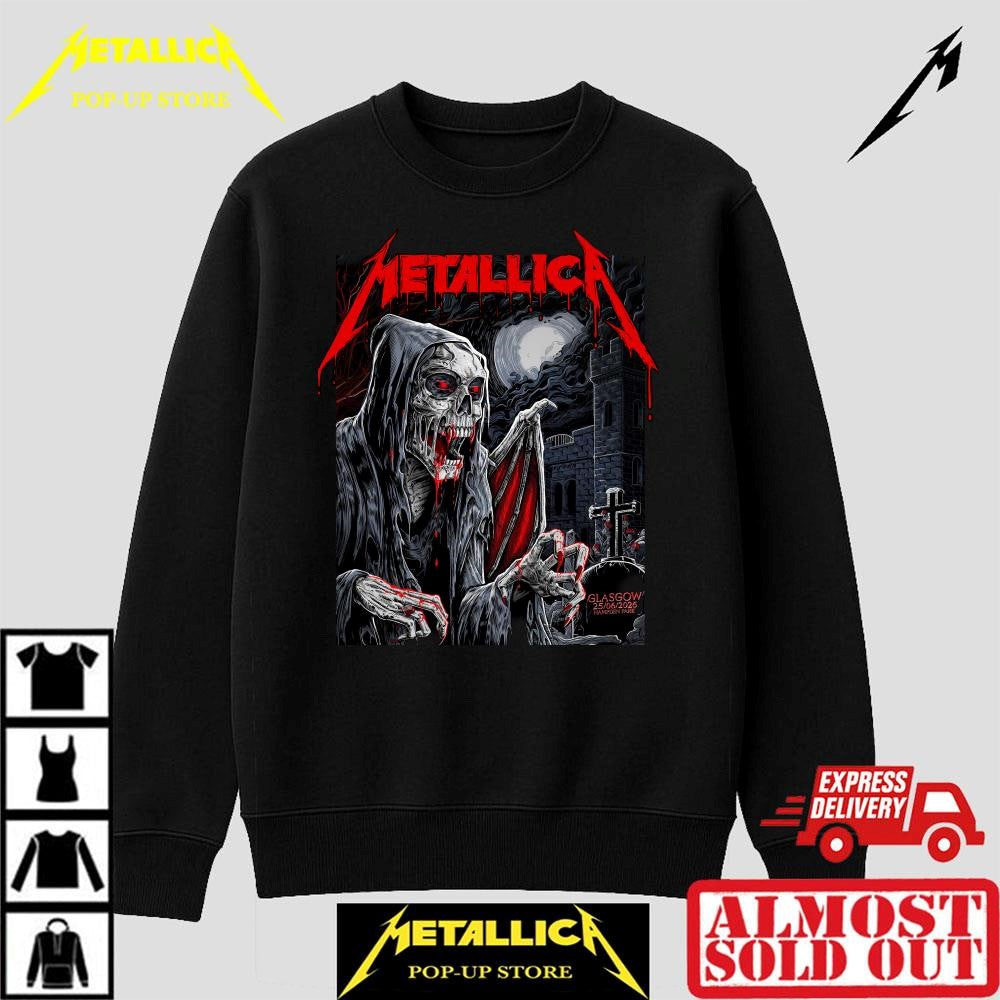 Limited Edition Metallica M72 Tour Tee – Glasgow Scotland Official Merch