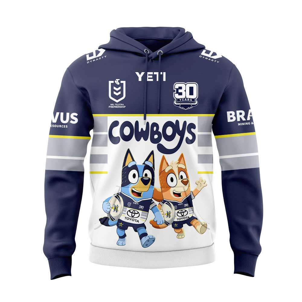 NQ Cowboys Bluey and Bingo Hoodie