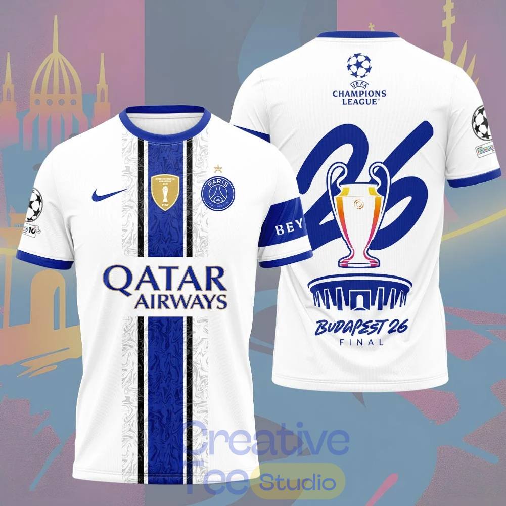 Limited Edition PSG Champions League Final 2026 Shirt – White