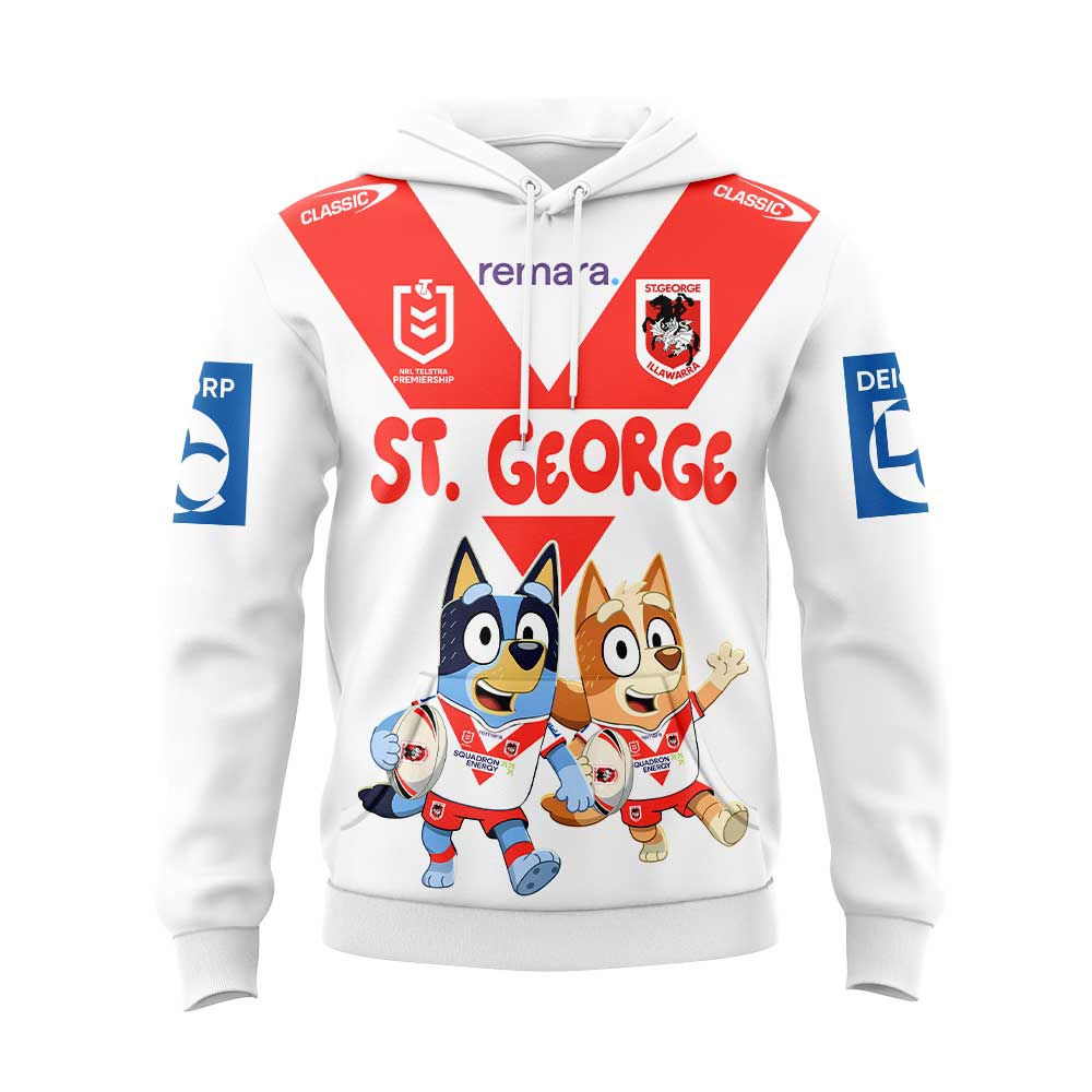 St. George Illawarra Dragons Bluey and Bingo Hoodie