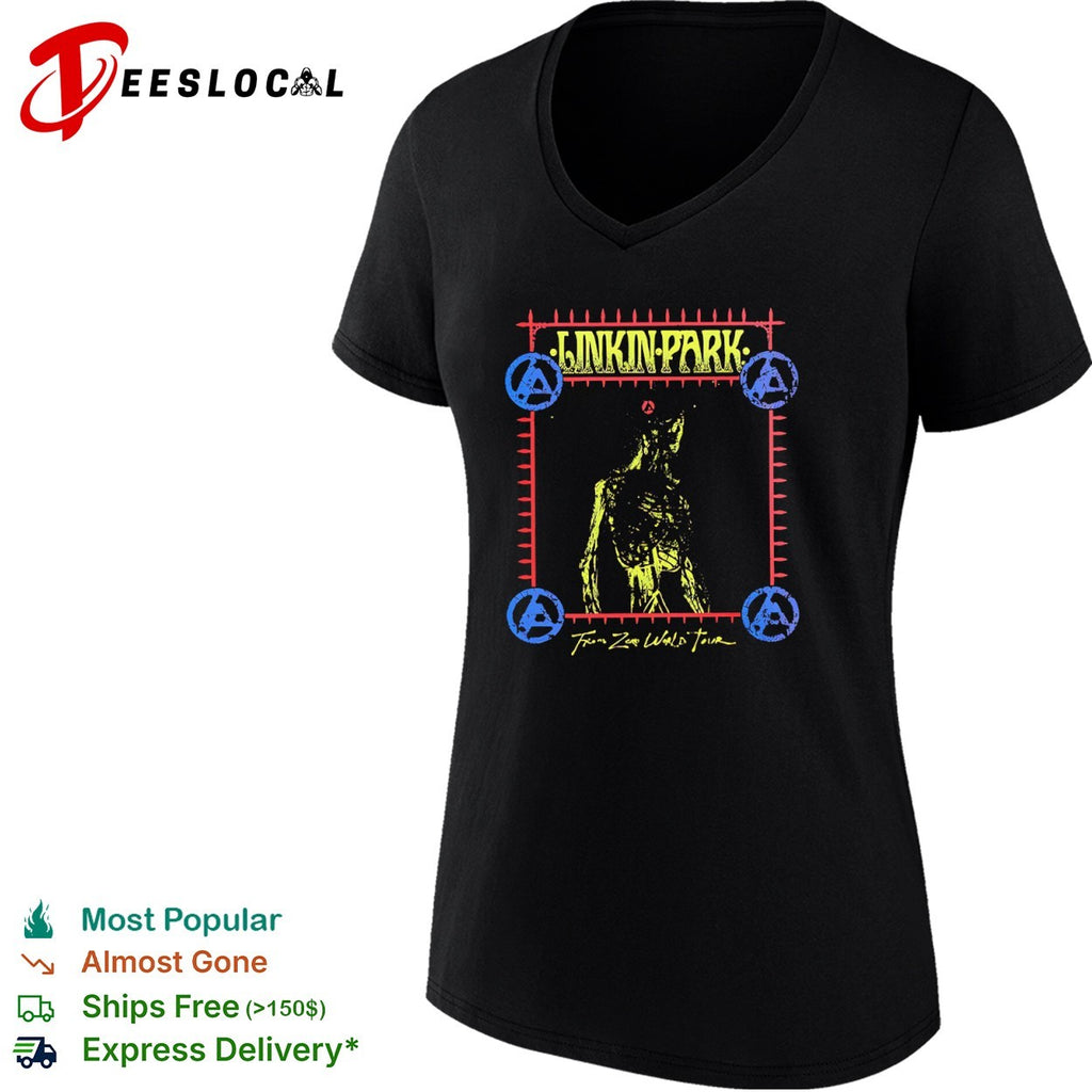 Linkin Park From Zero World Tour anatomy skeleton concert tour shirt