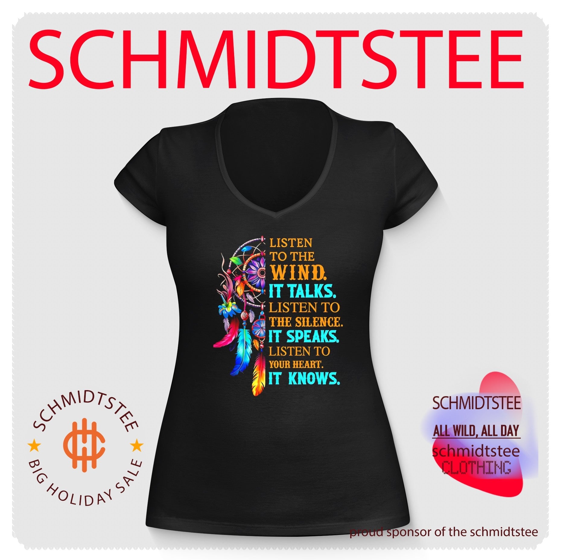 Listen to the wind it talks listen to the silence it speaks dreamcatcher shirt