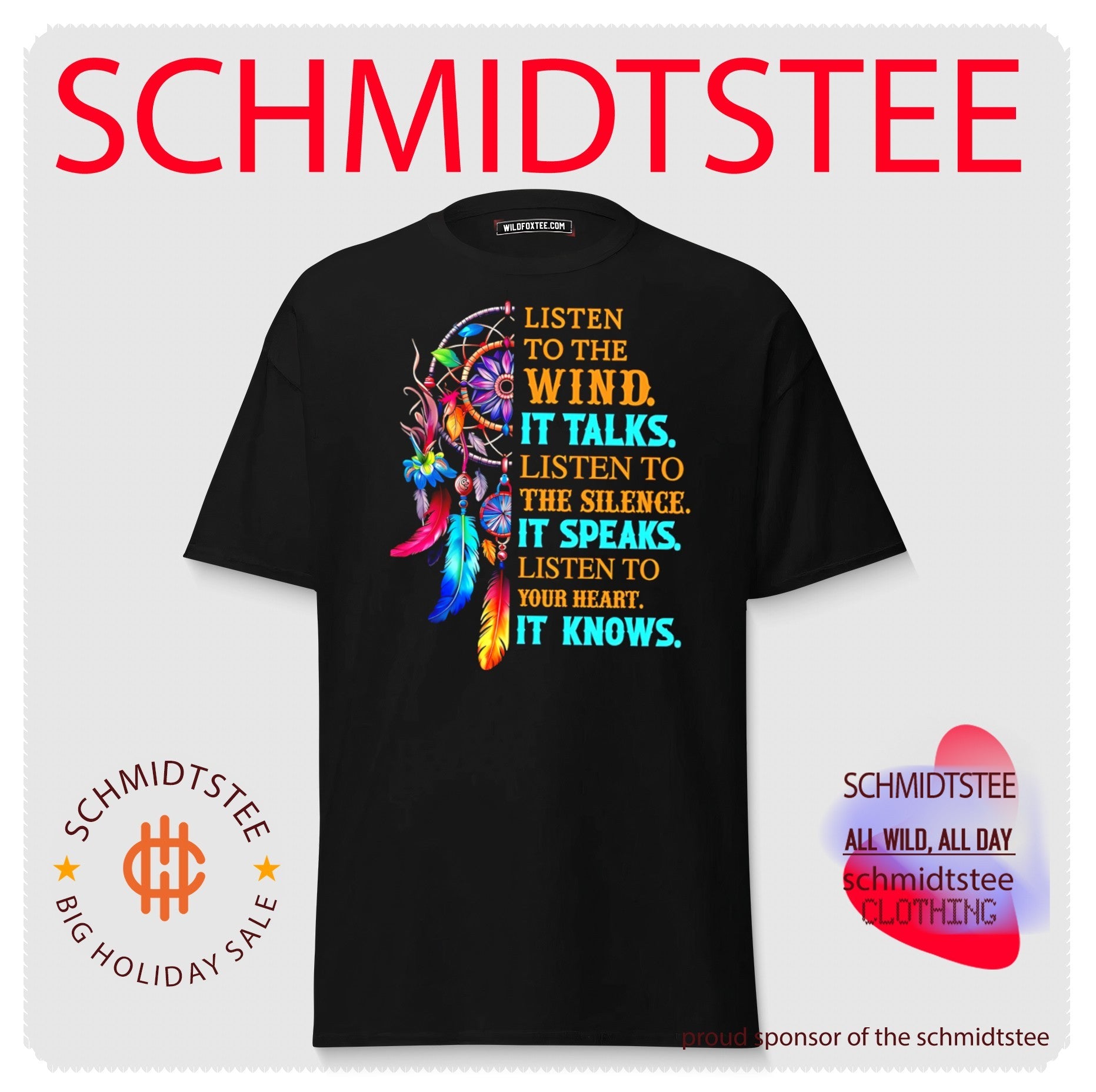 Listen to the wind it talks listen to the silence it speaks dreamcatcher shirt