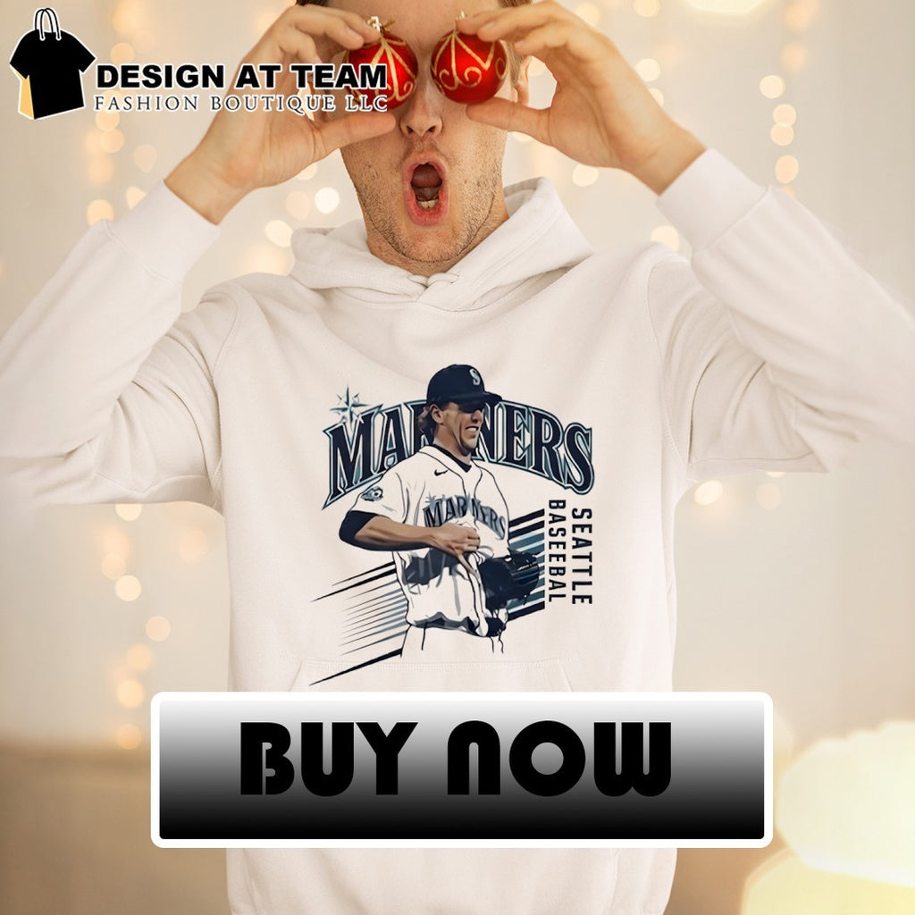 Logan Gilbert Seattle Mariners MLB All-Star Baseball Pitcher Catches Ball In shirt