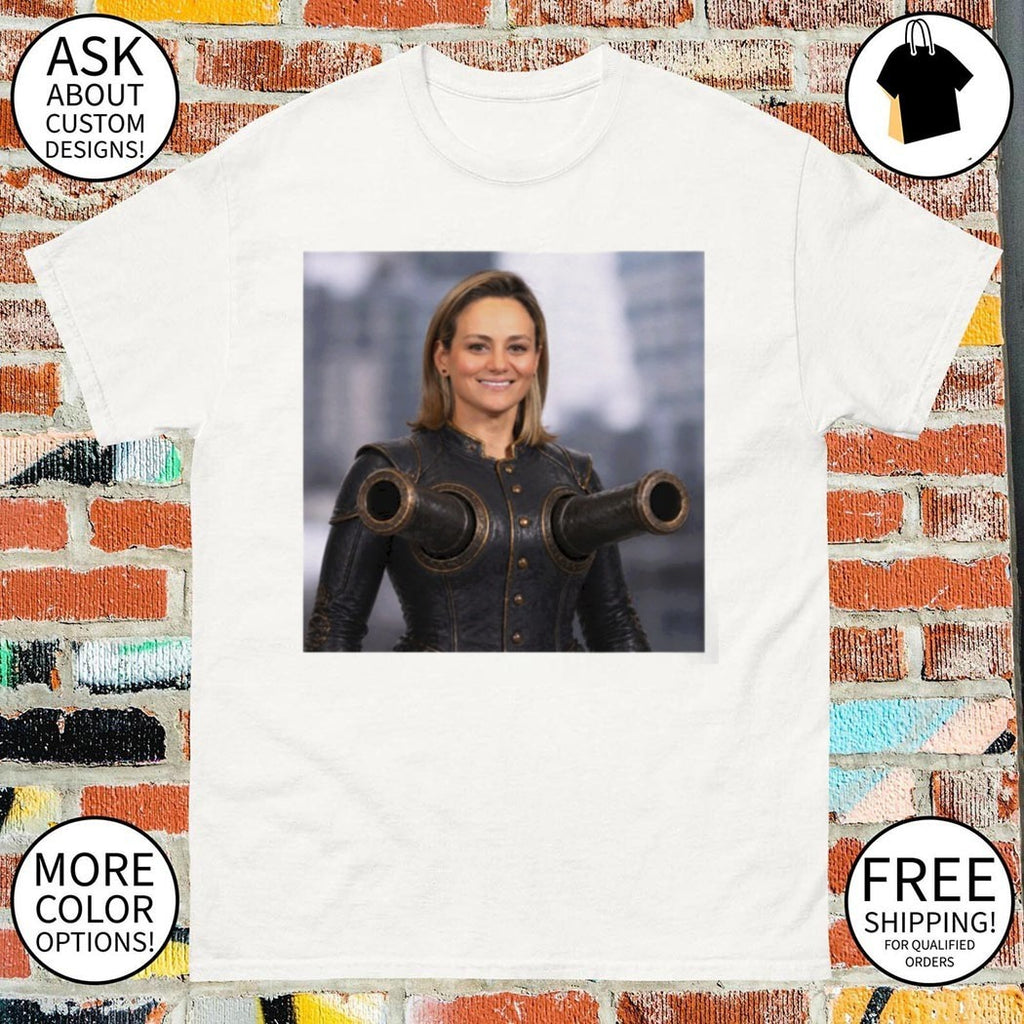 Lorna Hajdini I bet your little asian fish head wife doesn’t have these cannons shirt