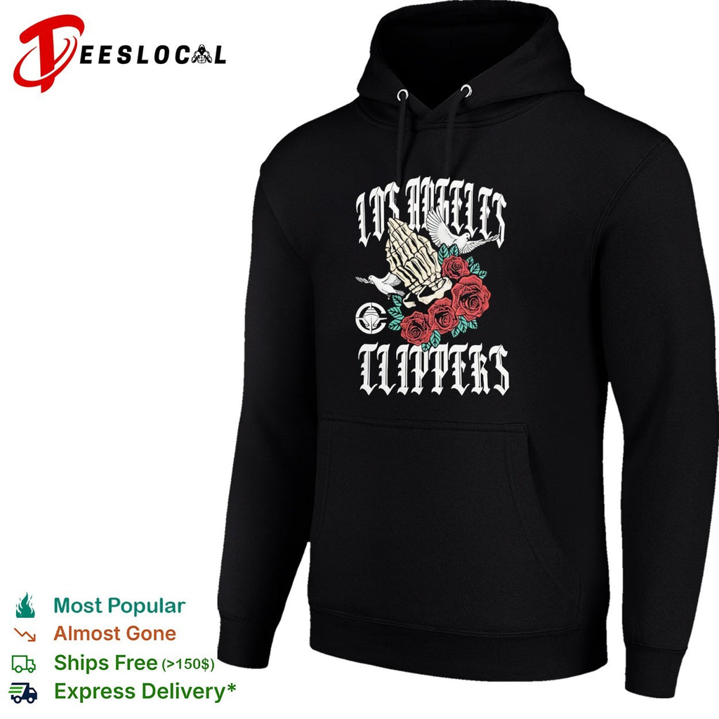 Los Angeles Clippers Praying Skeleton Hands Roses Doves shirt