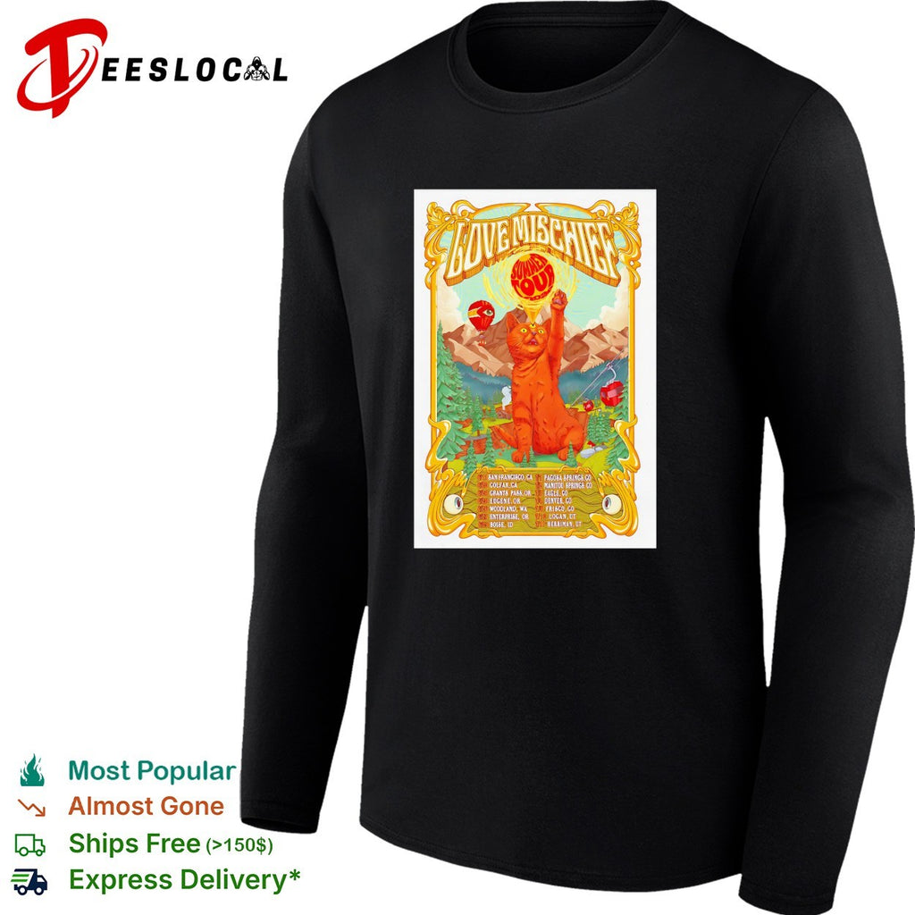 Love Mischief summer tour cat shirt