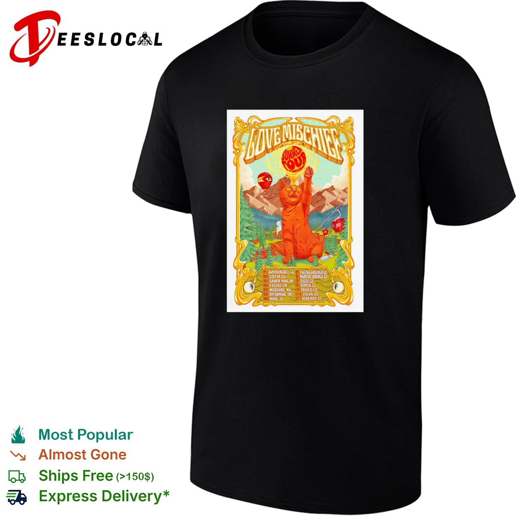Love Mischief summer tour cat shirt