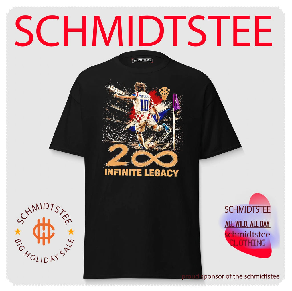 Luka Modric 200 Caps Croatia Infinite Legacy Black Graphic Shirt