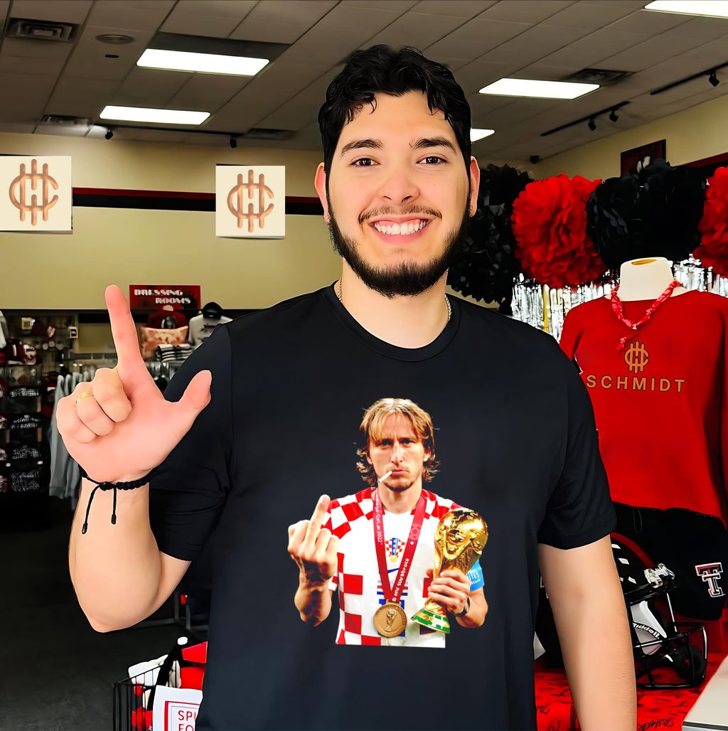 Luka Modrić Croatia World Cup Champion Soccer Legend Middle Finger shirt