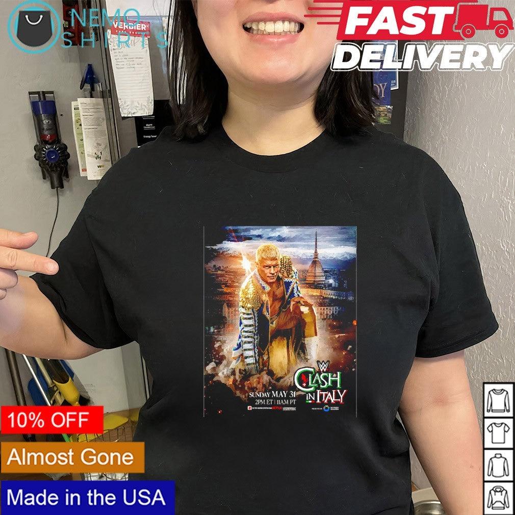 American nightmare Cody Rhodes WWE Clash in Italy shirt