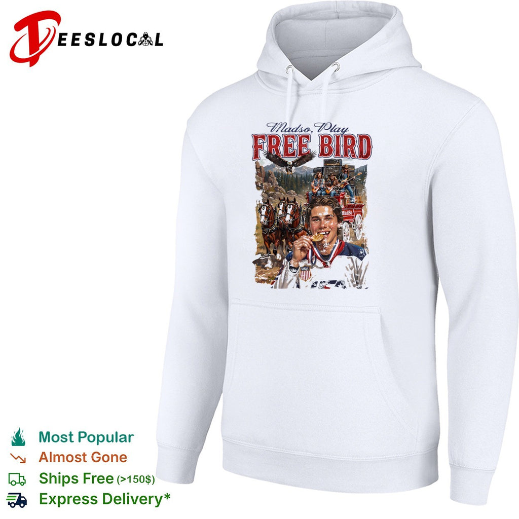 Madso play Free Bird USA hockey player shirt
