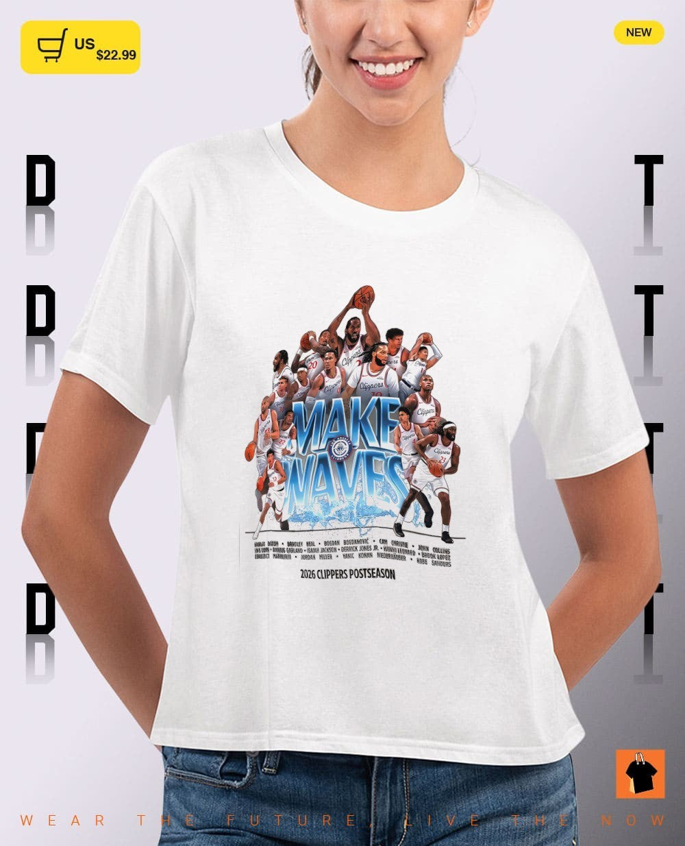 Make Waves Los Angeles Clippers Basketball Postseason 2026 Playoffs shirt
