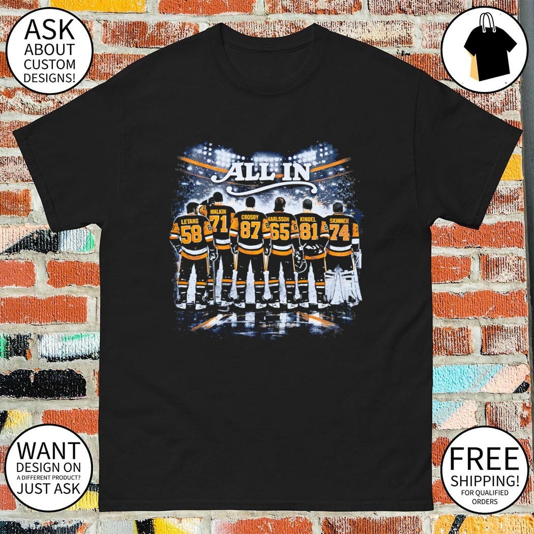 Malkin Crosby Karlsson Kindel Skinner Pittsburgh Penguins Hockey All In vintage shirt