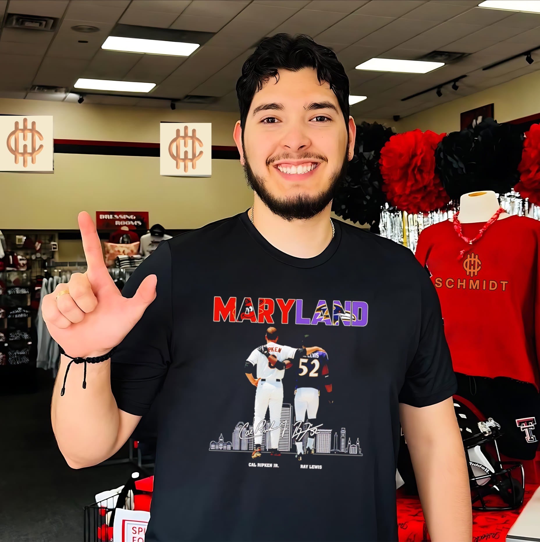 Maryland Legends Cal Ripken Jr Baltimore Orioles and Ray Lewis Baltimore Ravens shirt