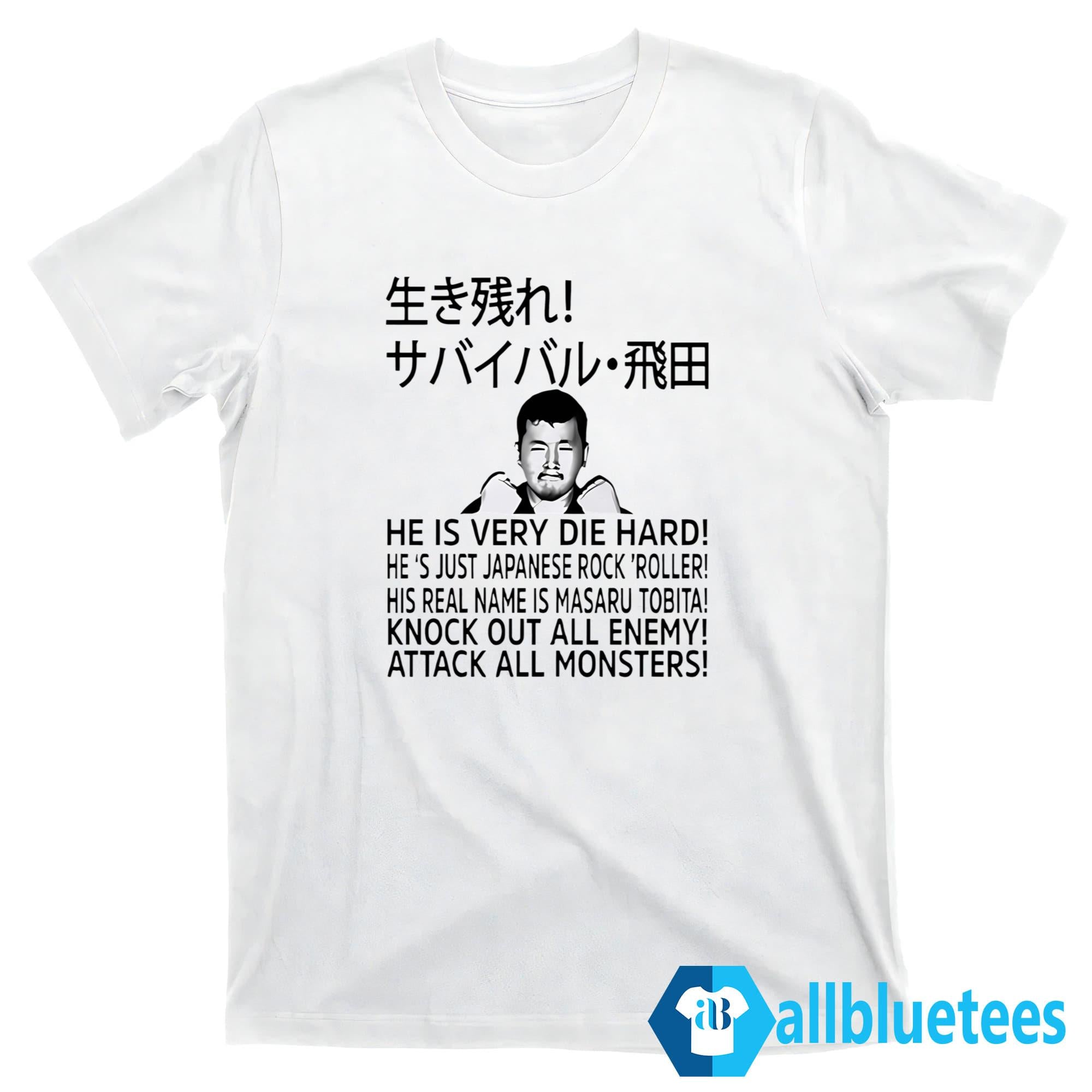 Masaru Tobita Survival Japanese Rock n Roller Wrestling Shirt