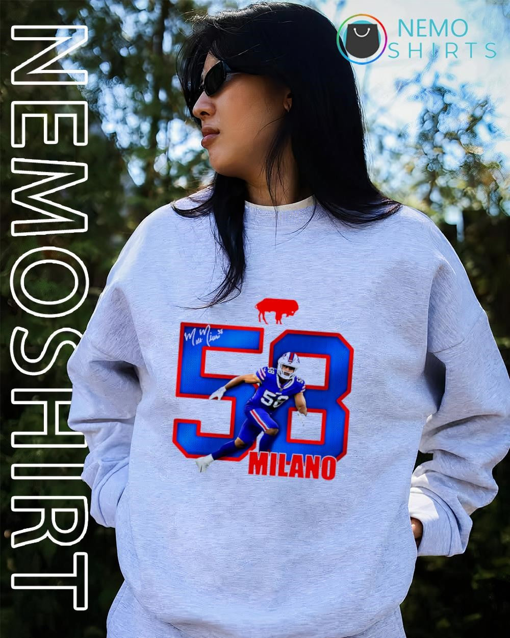 Matt Milano Buffalo Bills number 58 signature shirt
