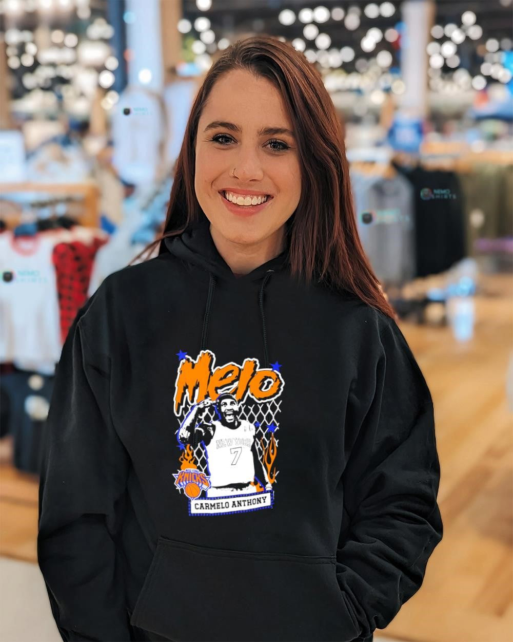 Melo Carmelo Anthony New York Knicks player vintage logo shirt