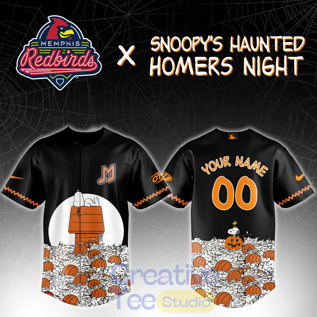 Memphis Redbirds Snoopy’s Haunted Homers Special Baseball Jersey