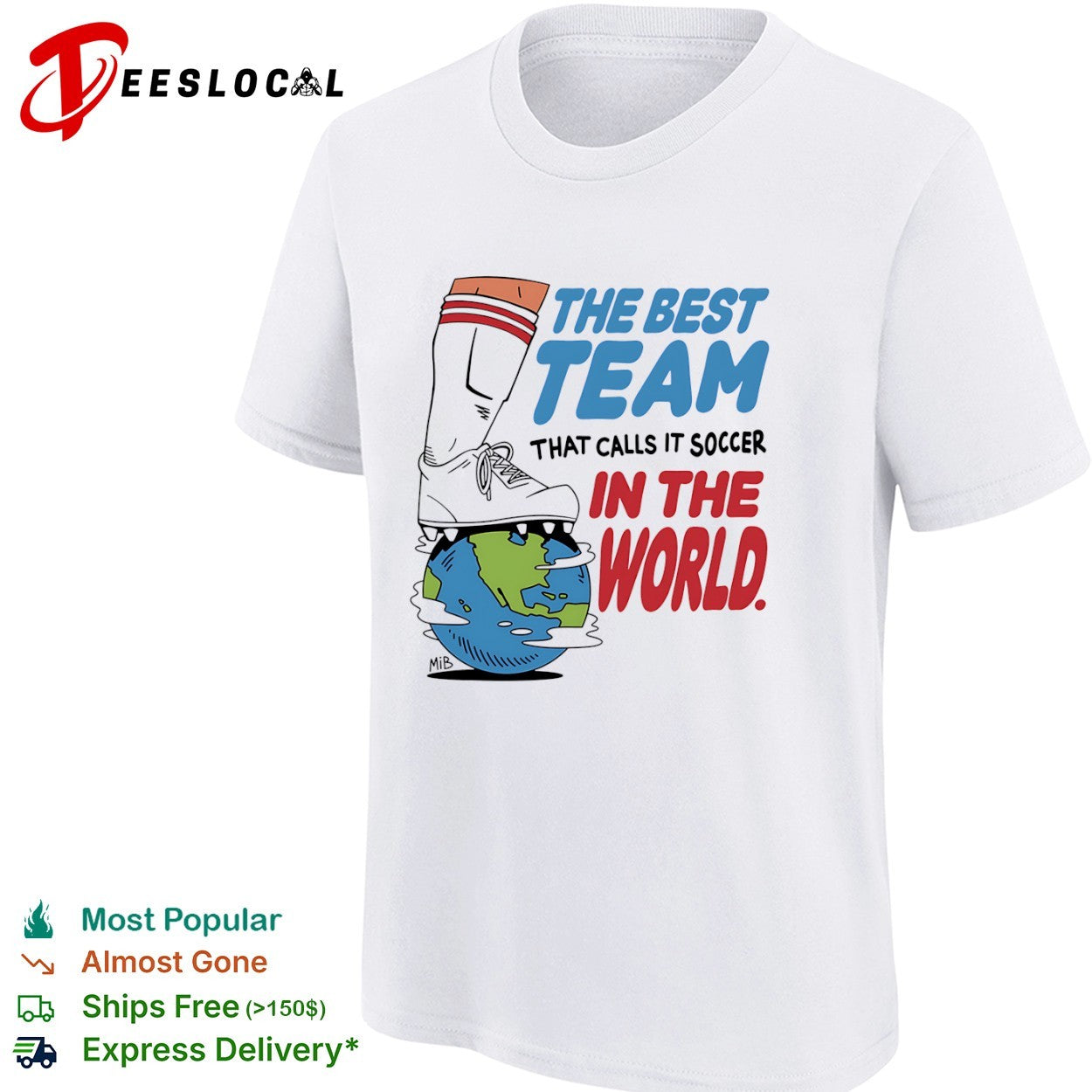 Men in Blazers the best team that calls it soccer in the world cleat globe shirt