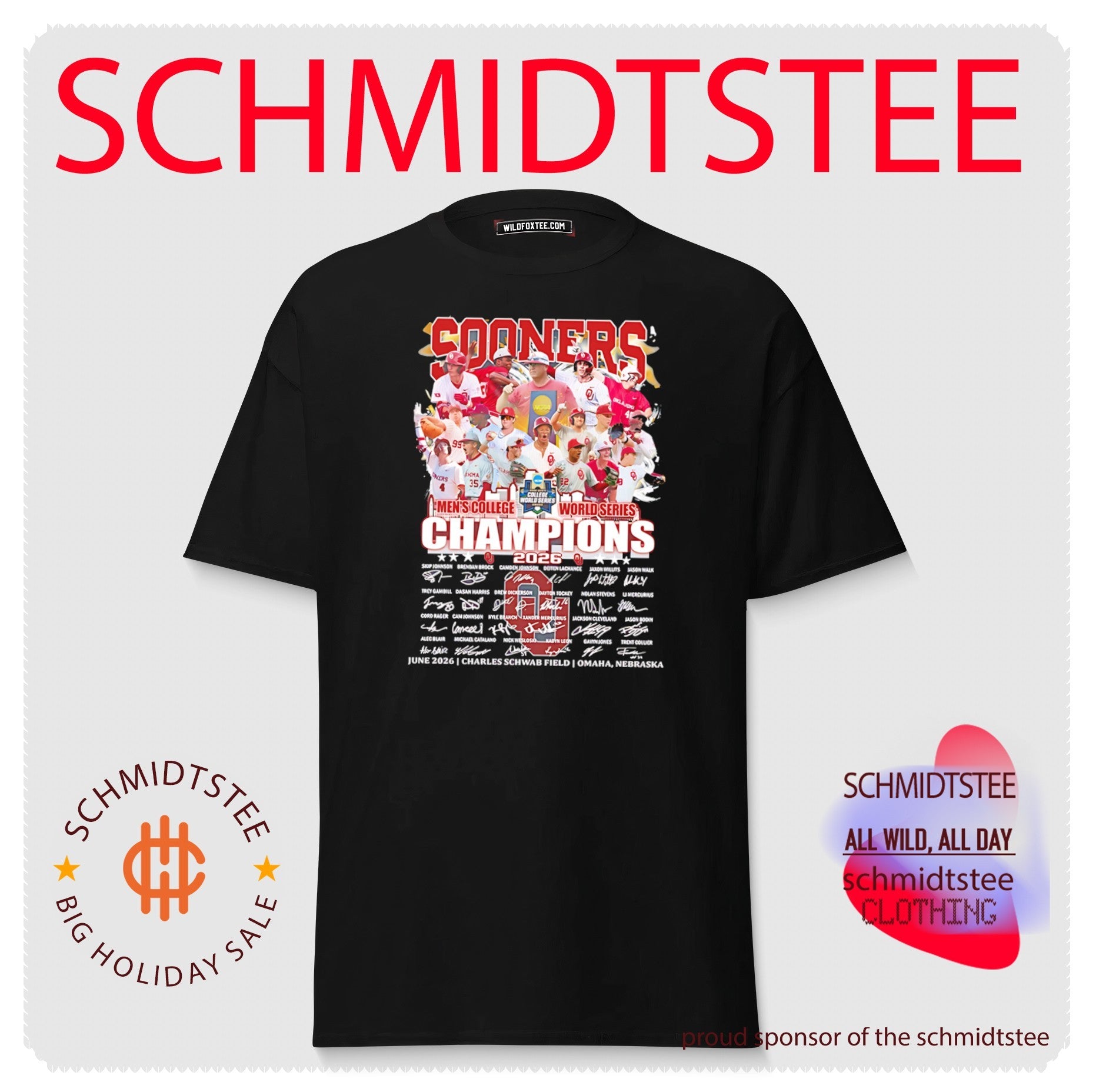 Men’s College World Series Champions 2026 Oklahoma Sooner signature shirt