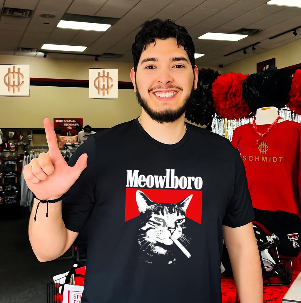 Meowlboro smoking meow cat shirt