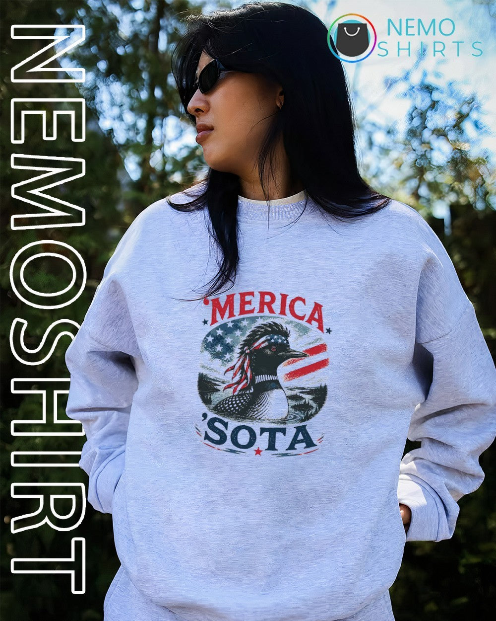 Merica Sota America Minnesota Loon freedom shirt