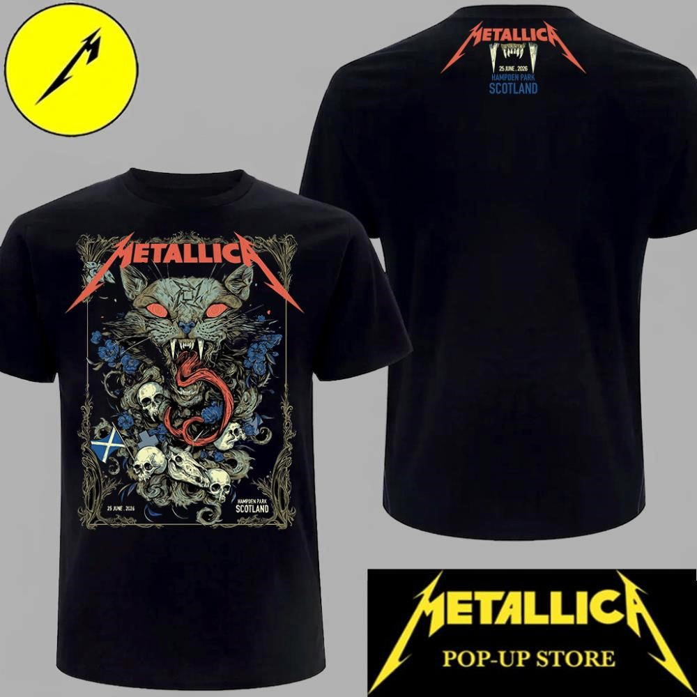 Metallica 2026 Glasgow Wild Cat Edition Limited Edition Tour Tee – Official Pop-Up Shop