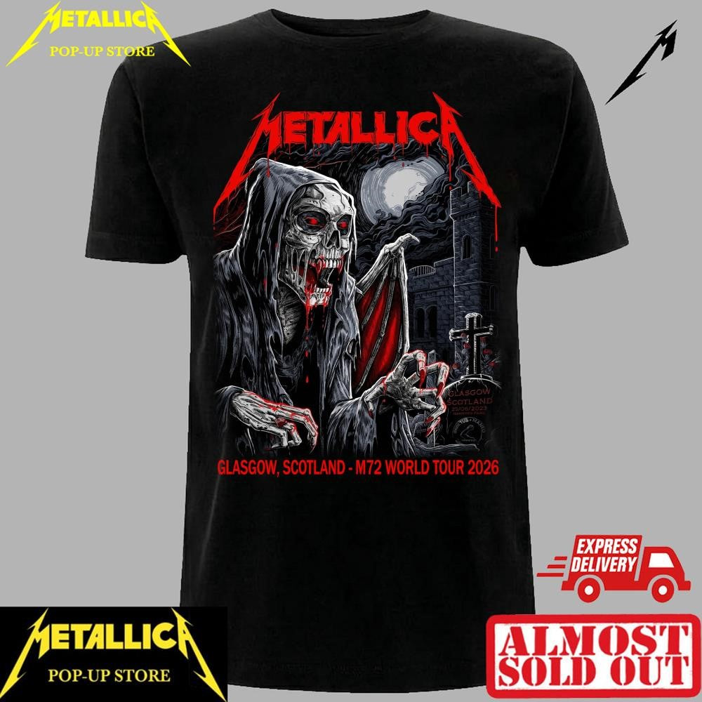 Metallica Glasgow 25062026 Pop-Up Shop Exclusive Graphic Tee