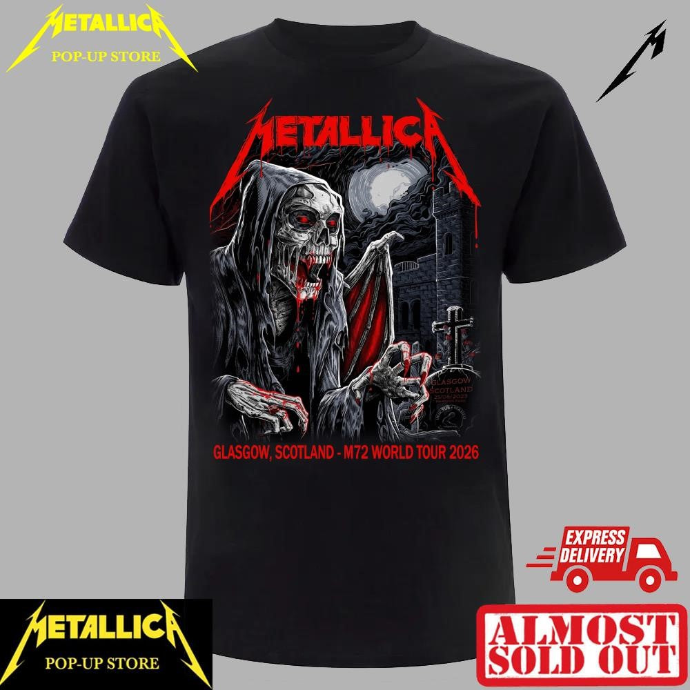 Metallica Glasgow 25062026 Pop-Up Shop Exclusive Graphic Tee