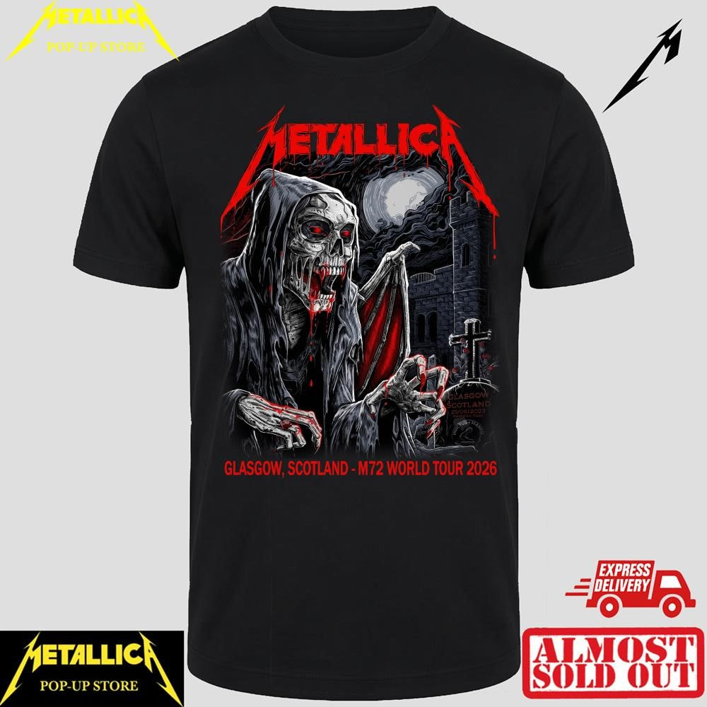 Metallica Glasgow 25062026 Pop-Up Shop Exclusive Graphic Tee