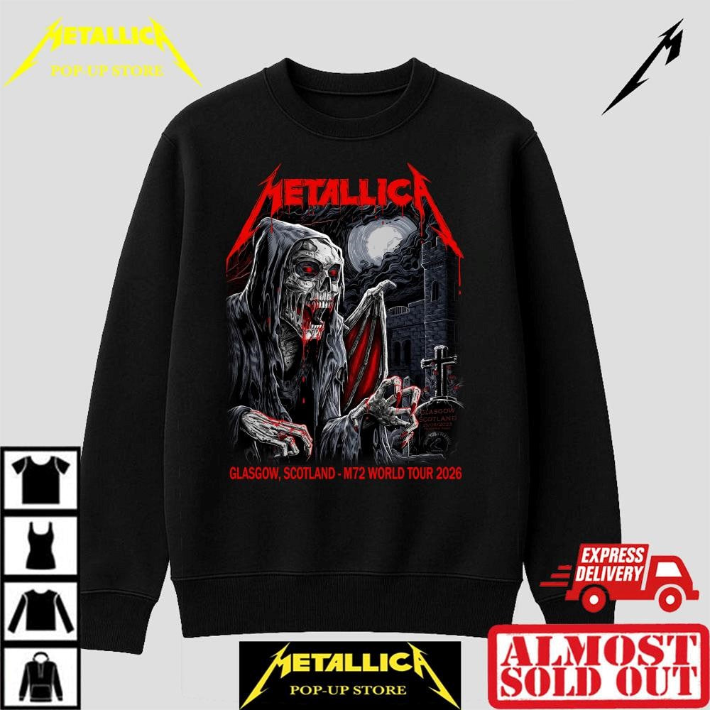 Metallica Glasgow 25062026 Pop-Up Shop Exclusive Graphic Tee