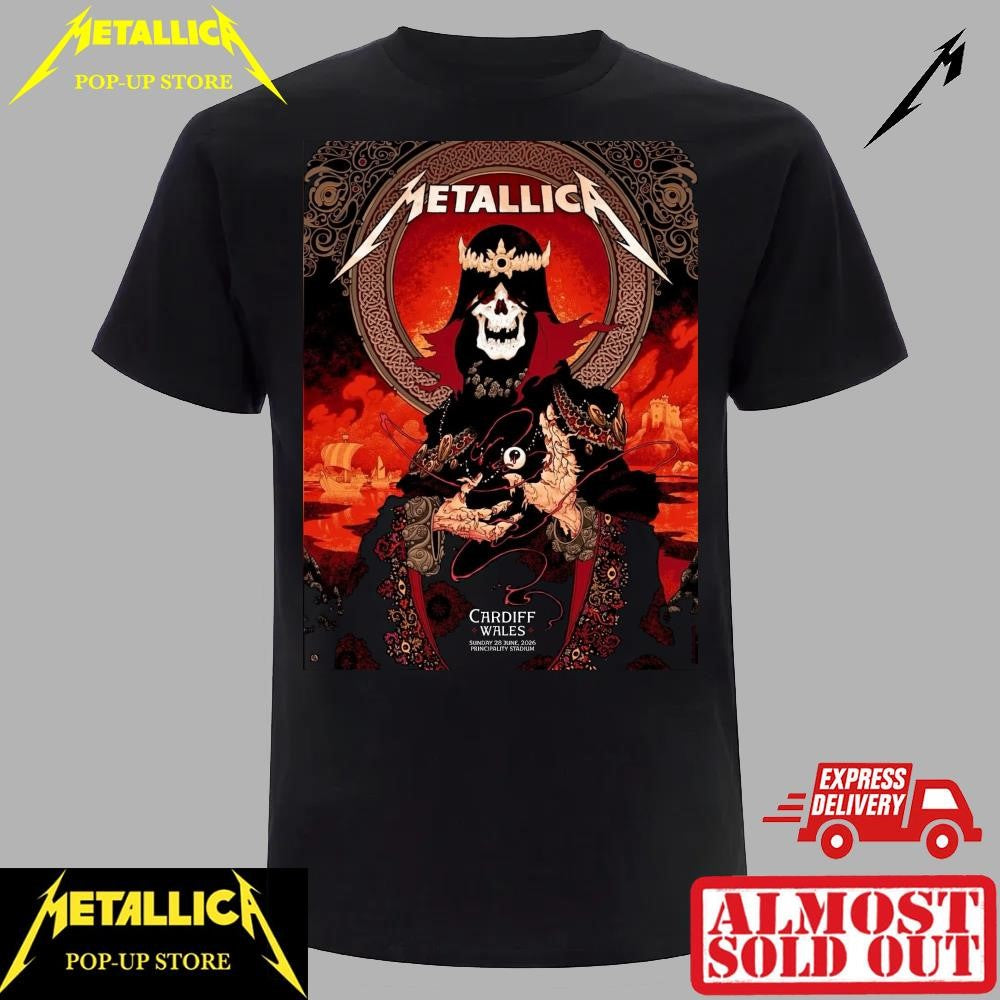 Metallica Live in Cardiff 2026 T-Shirt – M72 World Tour Collector’s Edition