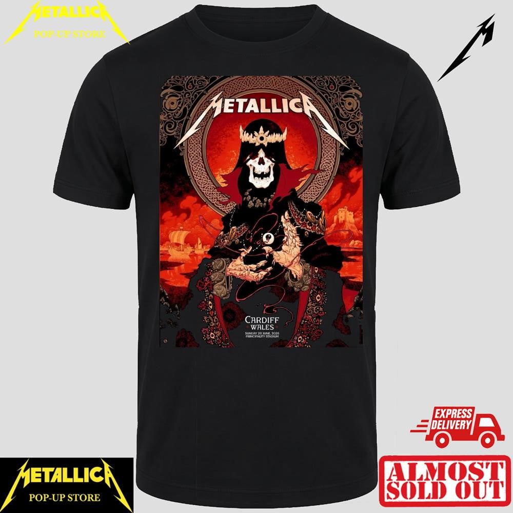 Metallica Live in Cardiff 2026 T-Shirt – M72 World Tour Collector’s Edition
