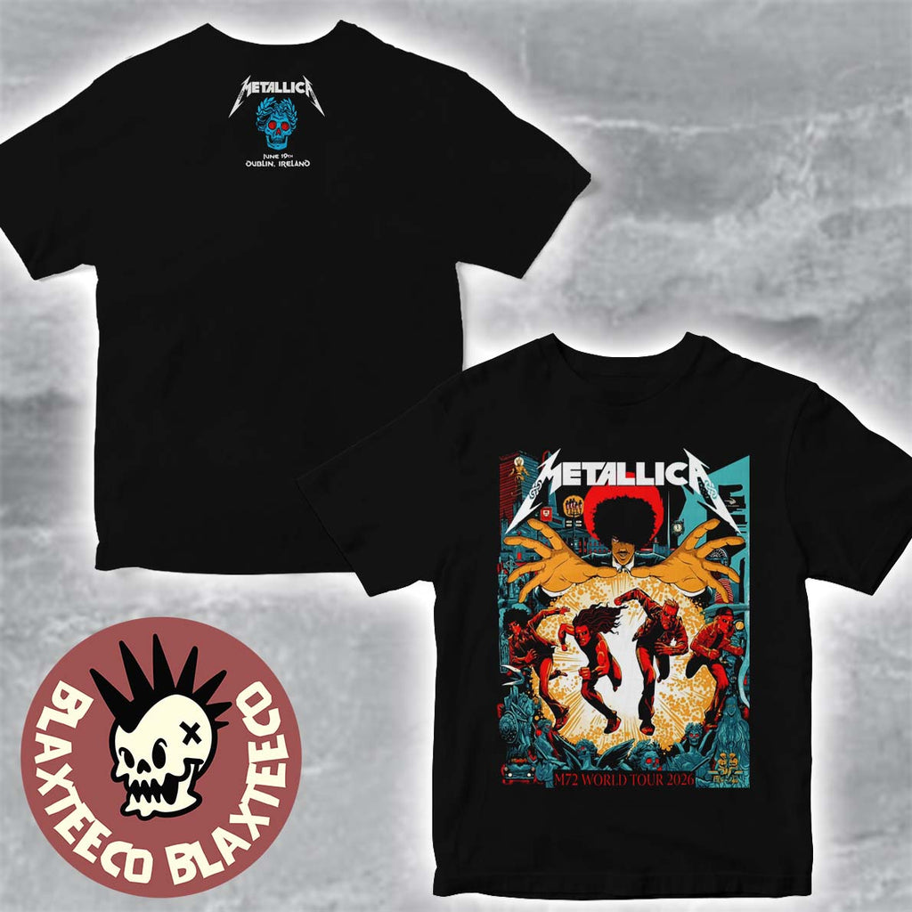 Metallica M72 Dublin Ireland 2026 Night 1 Venue Merch Tee At Aviva Stadium On June 19 2026 Two Sided T-Shirt