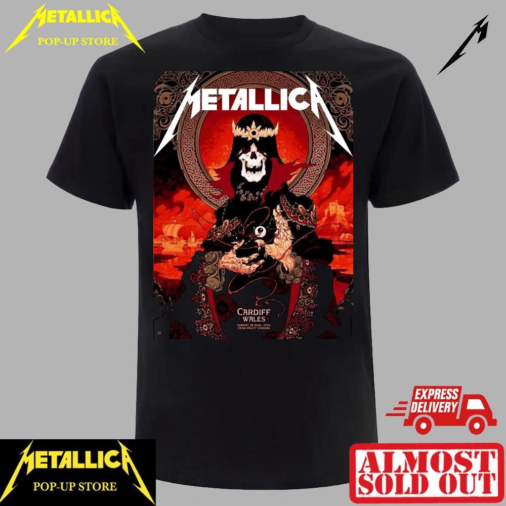 Metallica M72 World Tour 2026 Cardiff Shirt – Principality Stadium Exclusive Design
