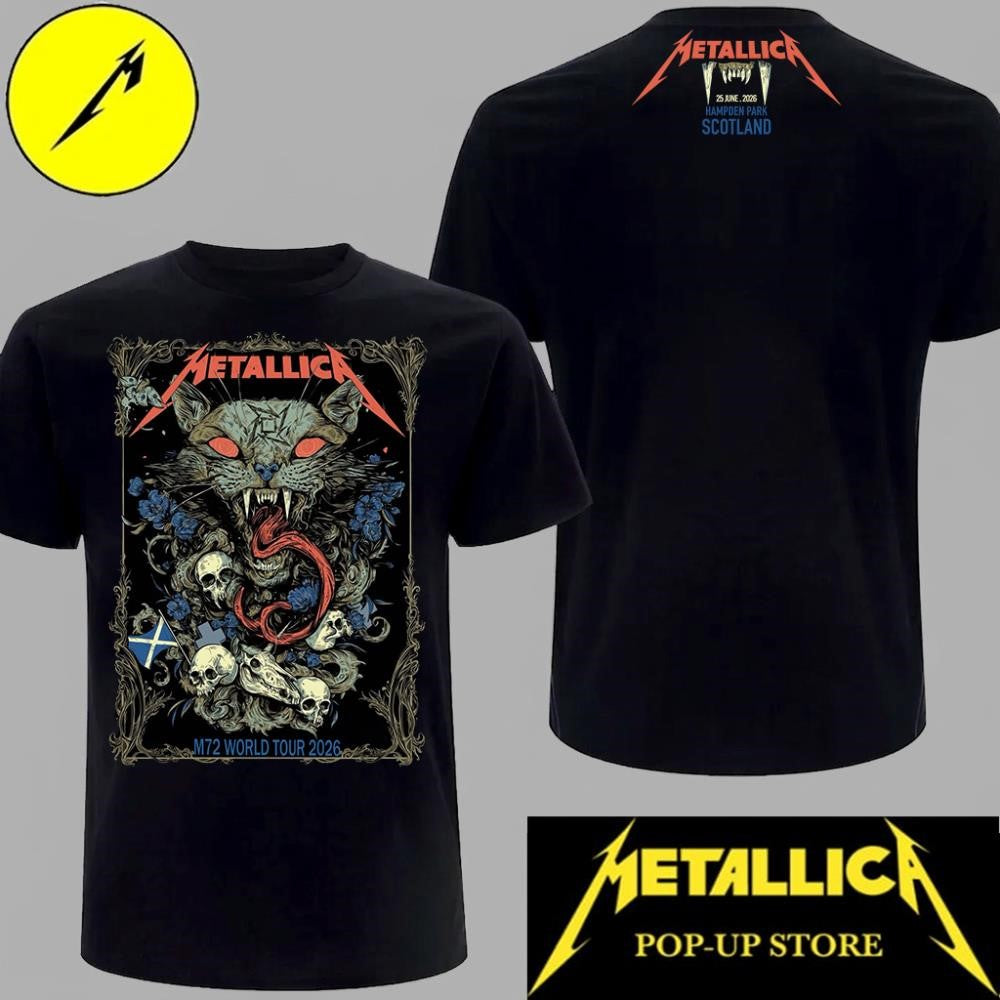 Metallica M72 World Tour Glasgow 2026 Official Double-Sided Collector’s Tee