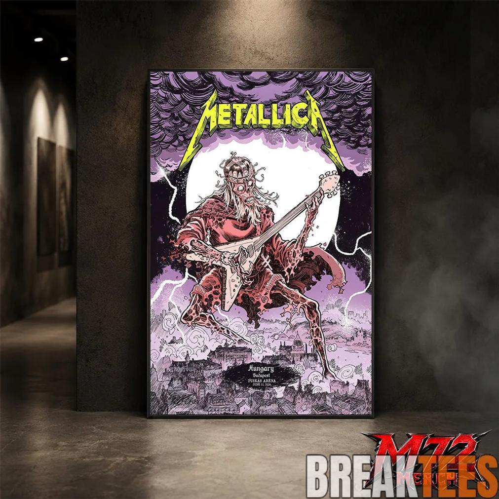 Metallica M72 World Tour June 11 2026 At Puskás Aréna Budapest Hungary Undead Lute Storm Poster Canvas