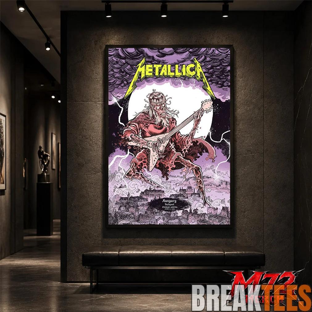 Metallica M72 World Tour June 11 2026 At Pusks Arna Budapest Hungary Undead Lute Storm Poster Canvas